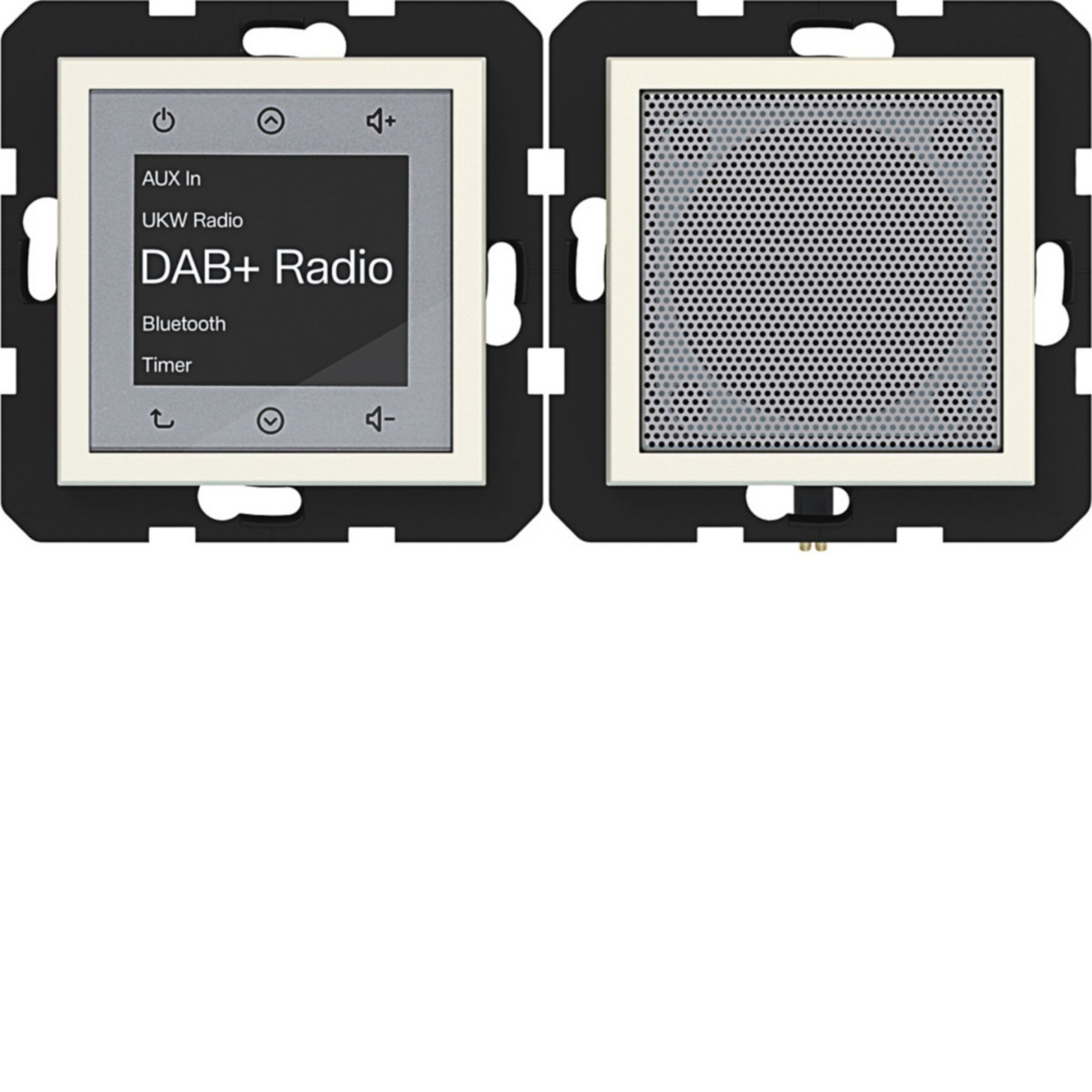 Hager A.x/C.x Radio Touch dab+, bluetooth met luidspreker, A.X/C.X, shell, mat