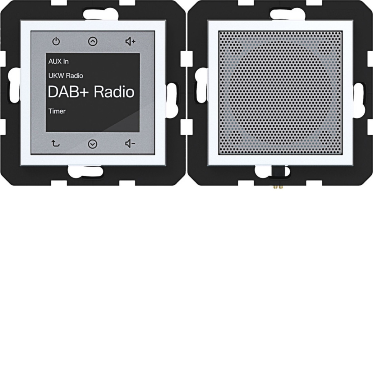 Hager A.x/C.x Radio Touch dab+ met luidspreker, A.X/C.X, lichtwit glanzend