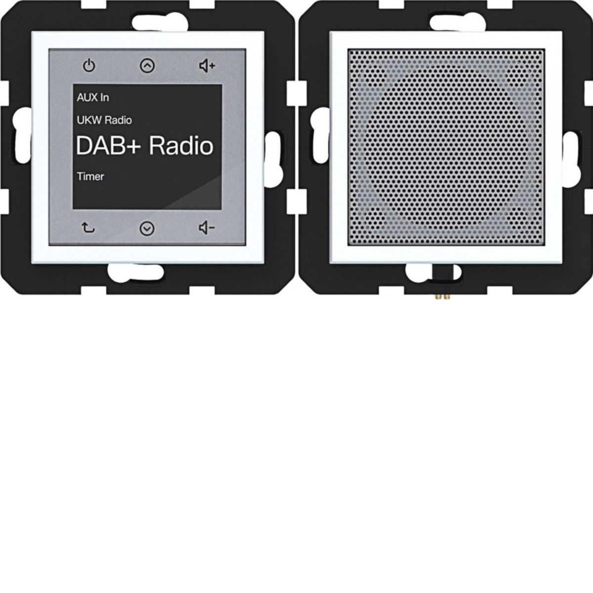 Hager A.x/C.x Radio Touch dab+ met luidspreker, A.X/C.X, lichtwit mat