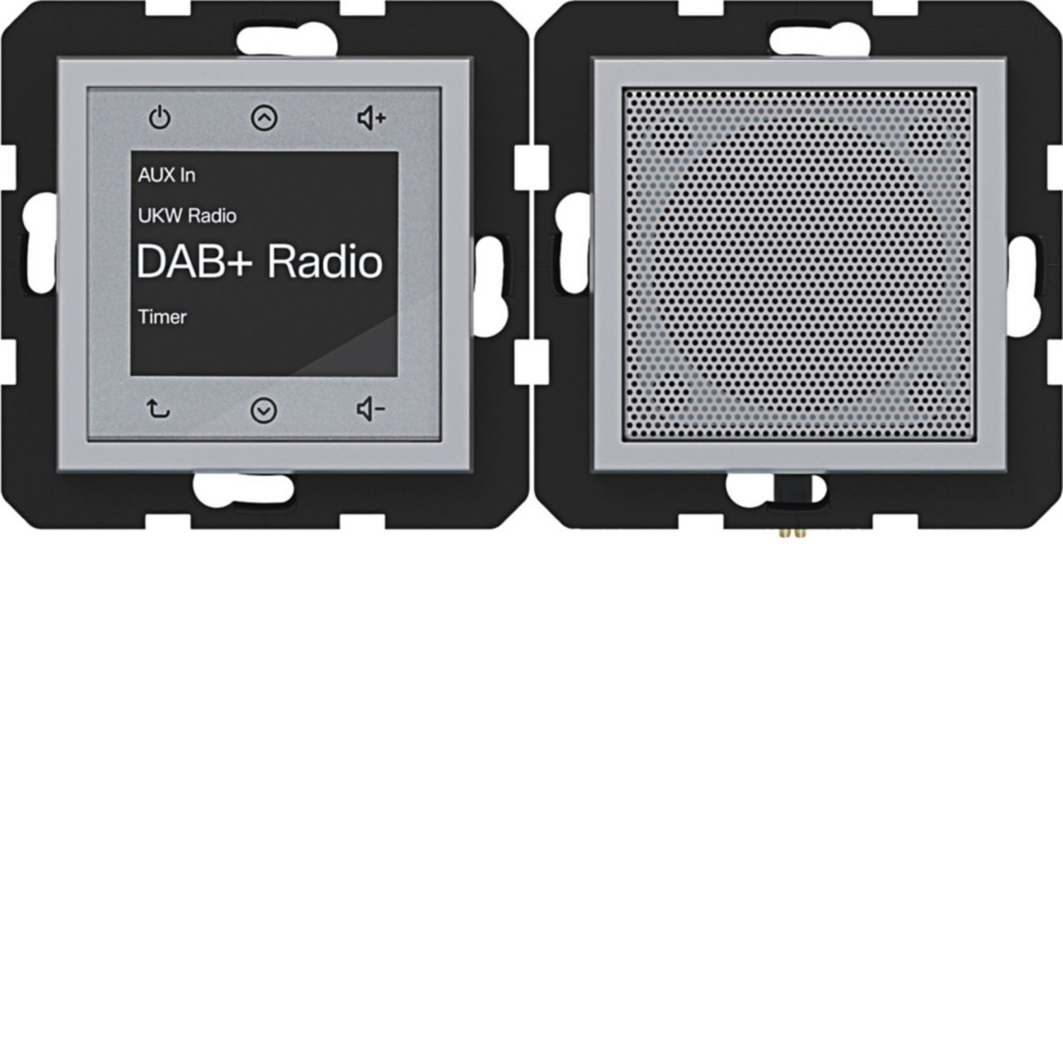 Hager A.x/C.x Radio Touch dab+ met luidspreker, A.X/C.X, titaan