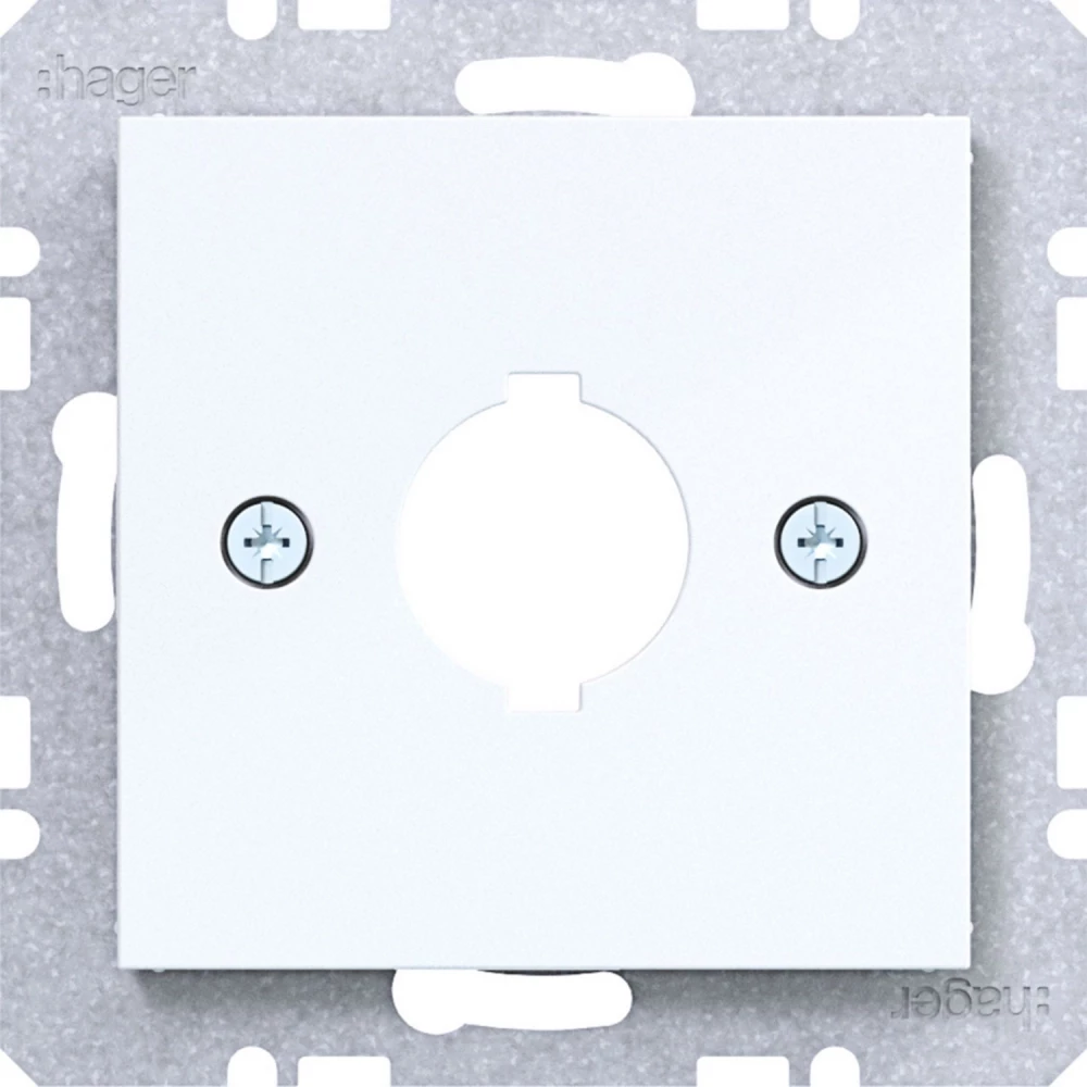 Hager A.x/C.x/S.1/B.x/Q.x/K.x Centraalpl Ø18,8 MM, A.X/C.X/S.1/B.X/Q.X/K.X lichtwit GL.