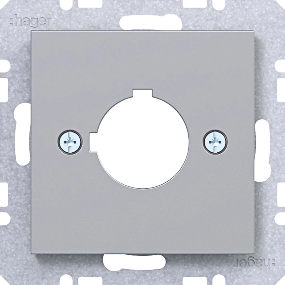 Hager A.x/C.x/S.1/B.x/Q.x/K.x Centraalpl Ø22,5 MM, A.X/C.X/S.1/B.X/Q.X/K.X titaan