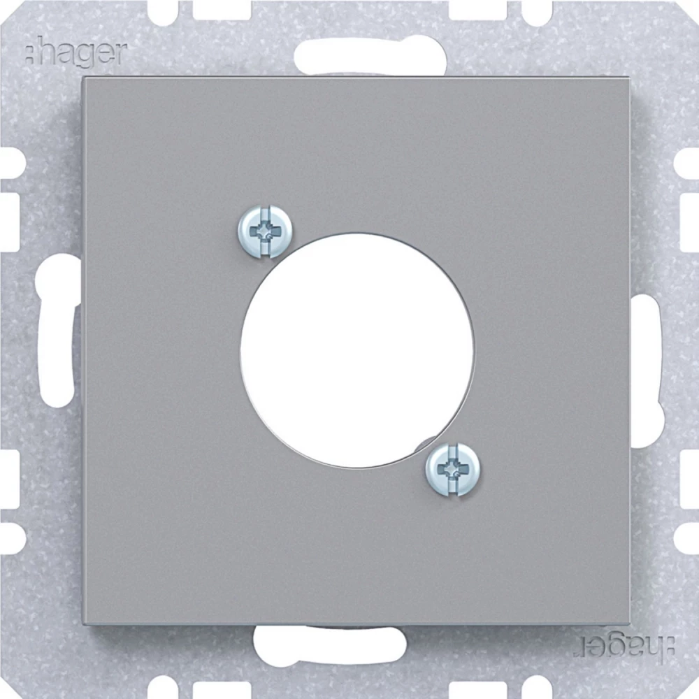 Hager A.x/C.x/S.1/B.x/Q.x/K.x Centraalpl Voor XLR connector D-serie, A.X/C.X/S.1/B.X/Q.X/K.X titaan