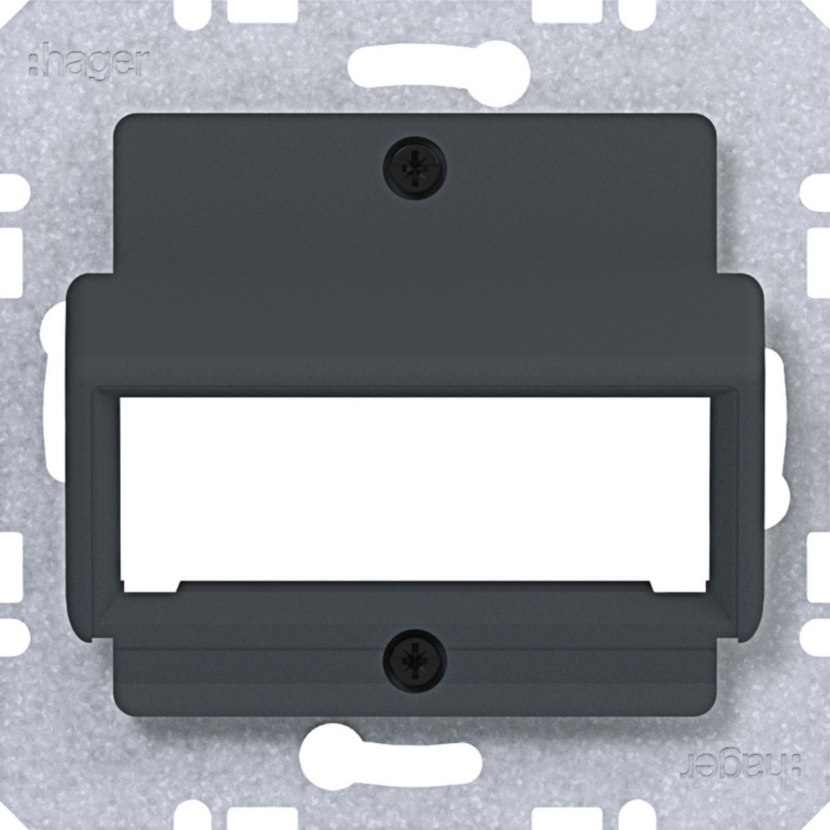 Hager A.x/C.x/S.1/B.x/Q.x/K.x Centraalplaat Voor RDM enkele module, A.X/C.X/S.X/B.X/Q.X/K.X antr.