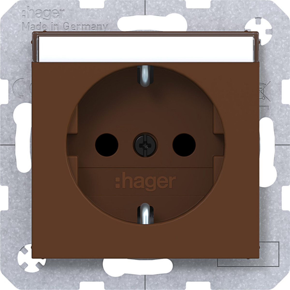 Hager A.x/C.x Schuko-WCD., tekstveld, safety plus, STKL., A.X/C.X, turf, mat