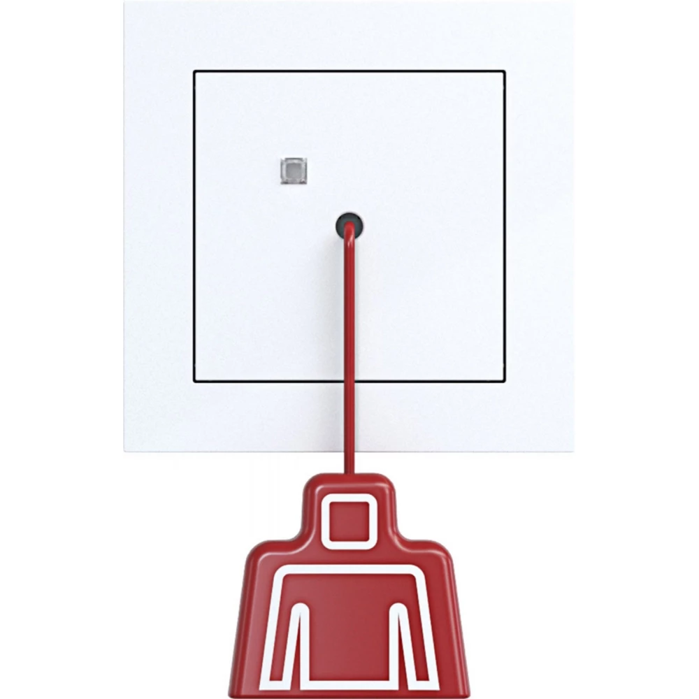 Hager A.x/C.x Trekimpulsdrukker Met afdekraam, A.X/C.X, lichtwit glanzend