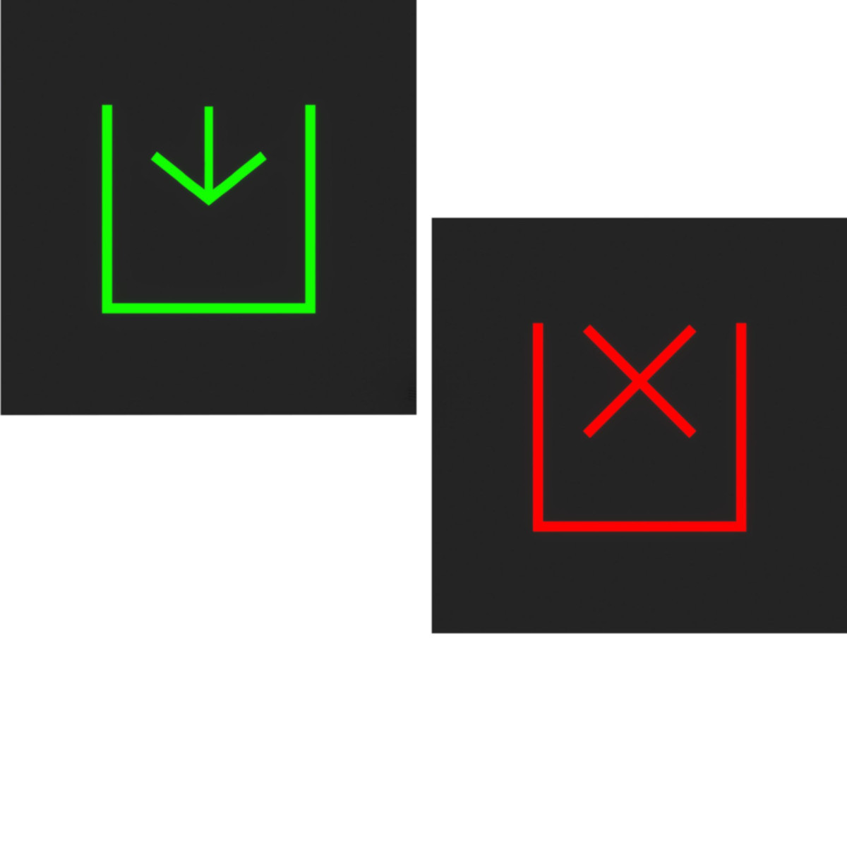 Hager A.x/C.x Tweekleurige Folie led-signaalinzetstuk, wacht/enter-SYMB., A.X/C.X