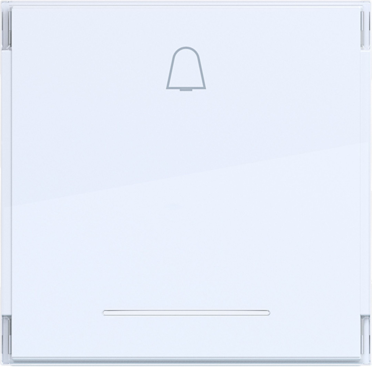 Hager A.x/C.x Wip 1-V, belsymb., groot tekstveld, heldere lens, A.X/C.X, wit GLZ.