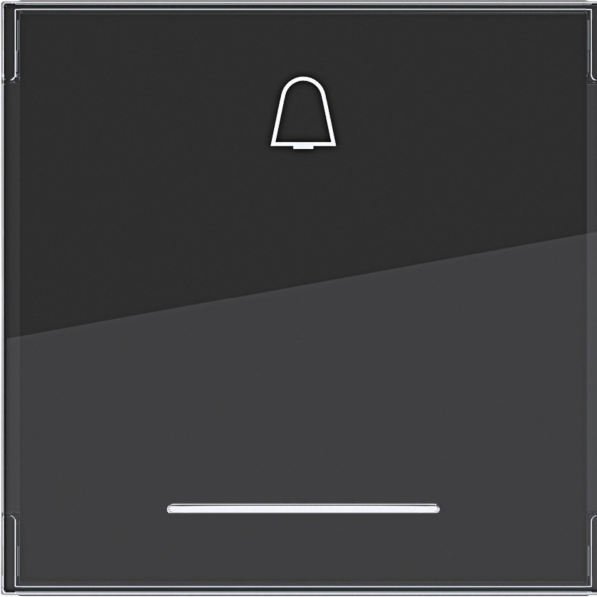 Hager A.x/C.x Wip 1-V, belsymb., groot tekstveld, heldere lens, A.X/C.X, zwart GLZ.