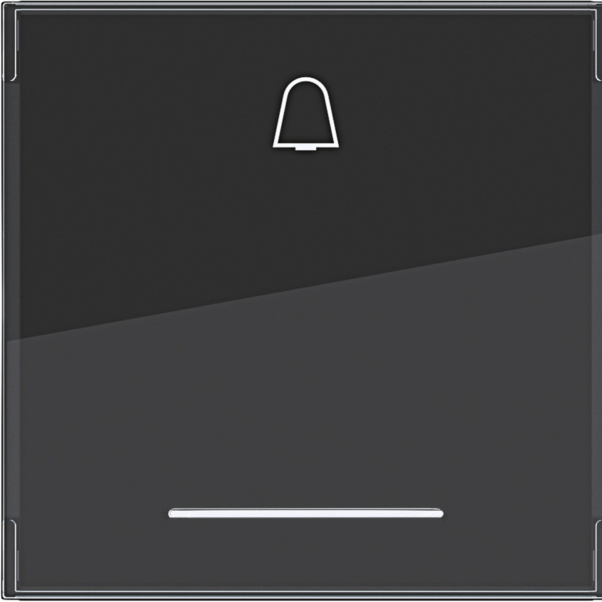 Hager A.x/C.x Wip 1-V, belsymb., groot tekstveld, heldere lens, A.X/C.X, zwart mat