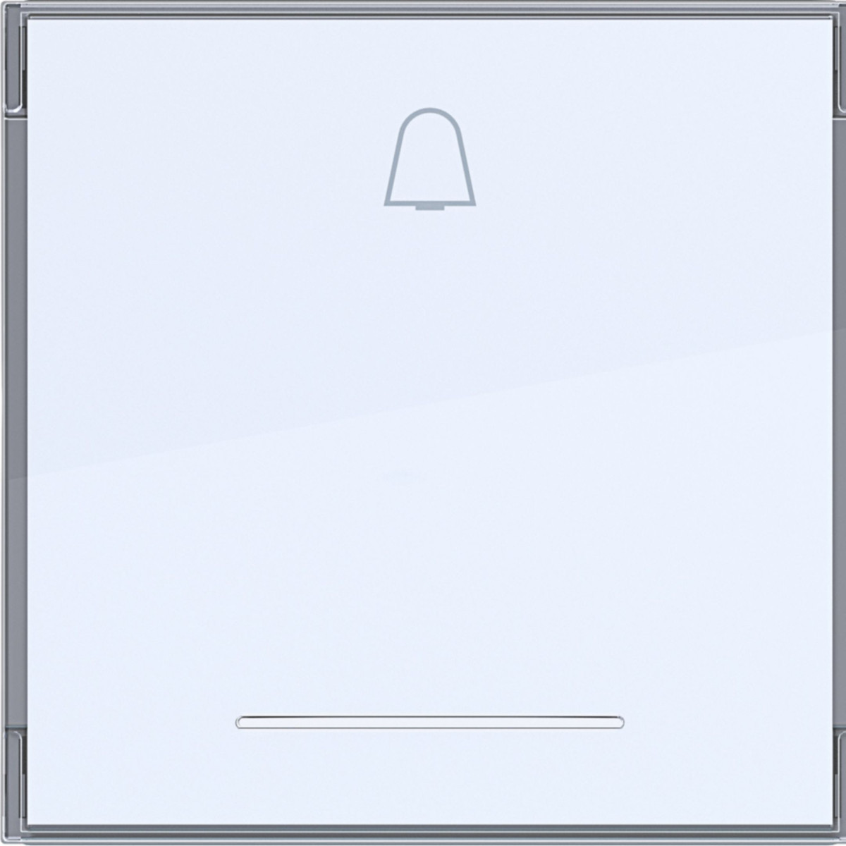 Hager A.x/C.x Wip 1-voudig, belsymb., groot tekstveld, heldere lens, A.X/C.X, titaan