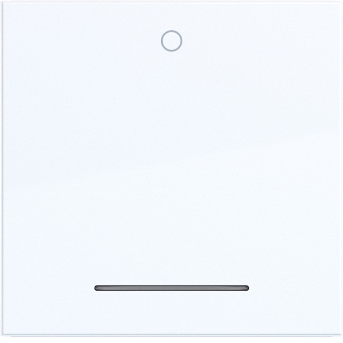 Hager A.x/C.x Wip 1-voudig met opdruk "0", heldere lens, A.X/C.X, lichtwit glanzend