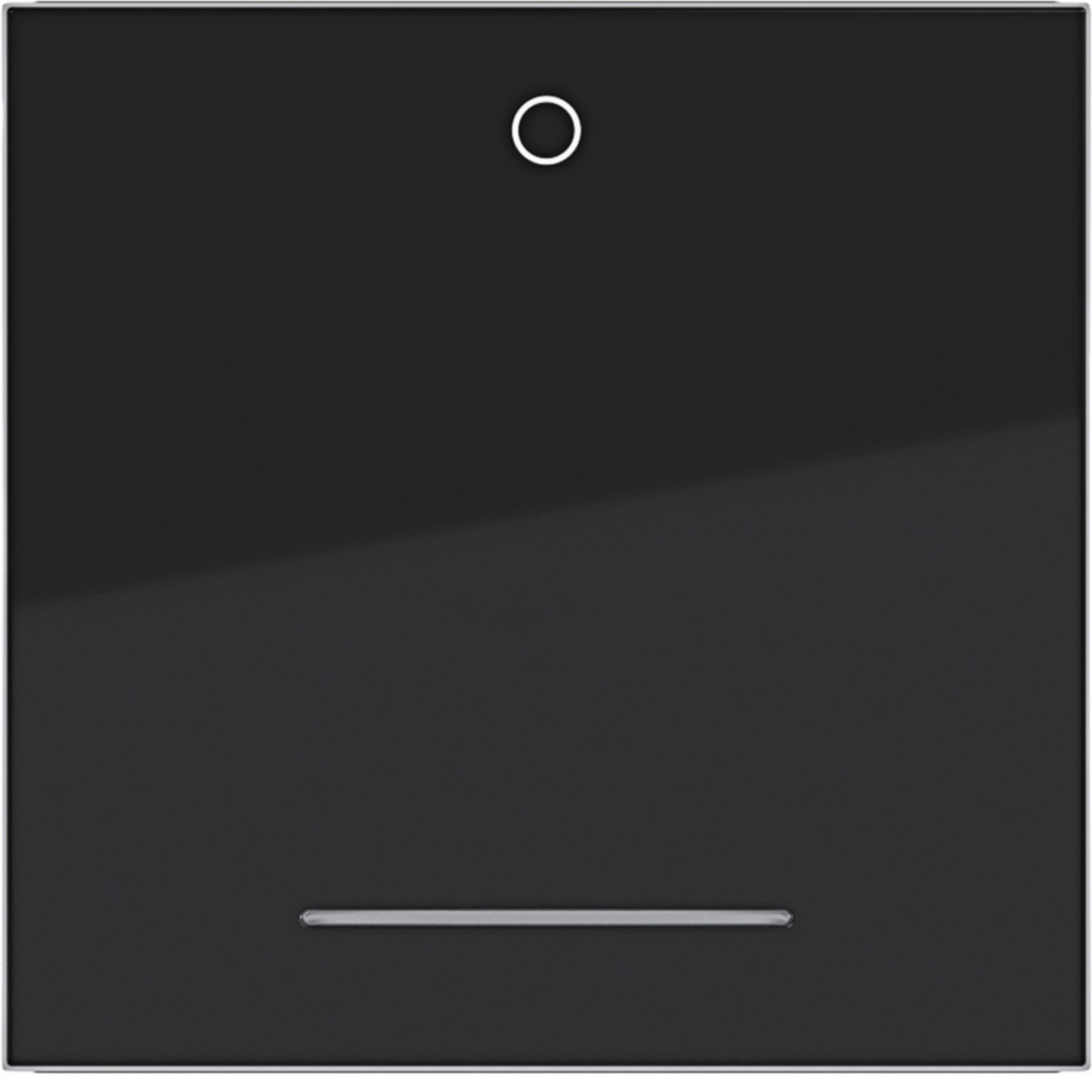 Hager A.x/C.x Wip 1-voudig met opdruk "0", heldere lens, A.X/C.X, nachtzwart GLZ.