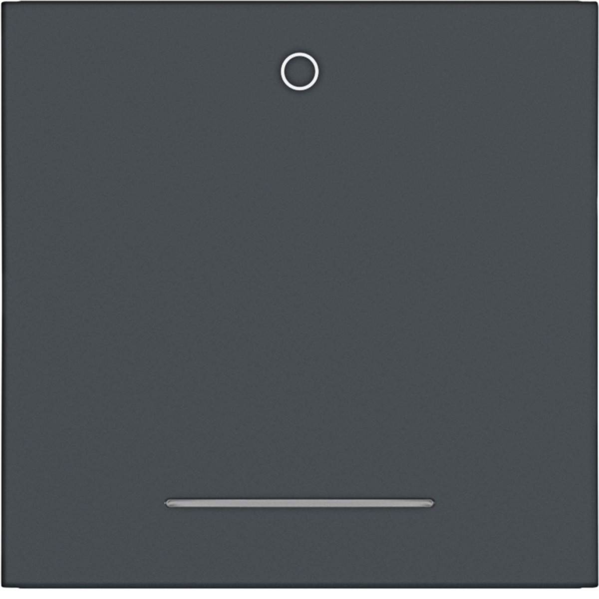 Hager A.x/C.x Wip 1-voudig met opdruk "0", heldere lens, A.X/C.X, nachtzwart mat