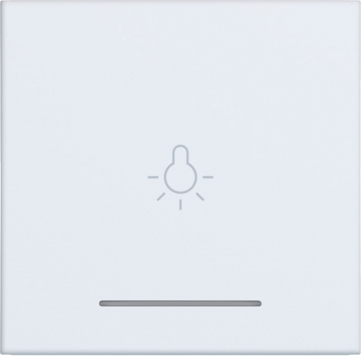 Hager A.x/C.x Wip 1-voudig met opdruk lichtsymb., heldere lens A.X/C.X, lichtwit mat