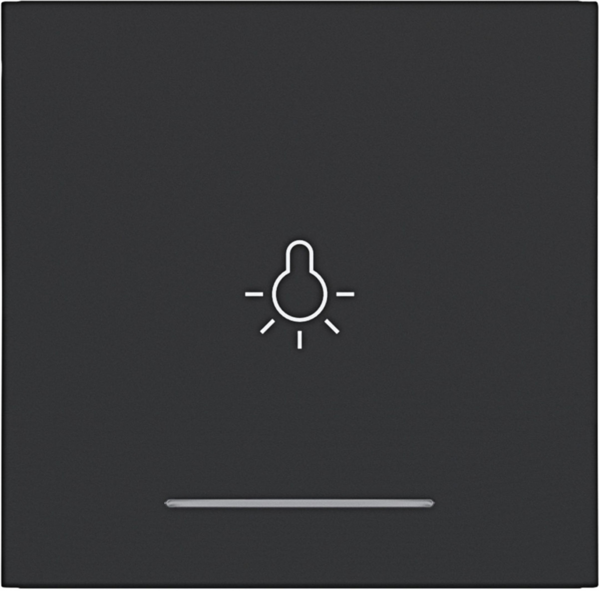 Hager A.x/C.x Wip 1-voudig met opdruk lichtsymb., heldere lens, A.X/C.X, zwart mat