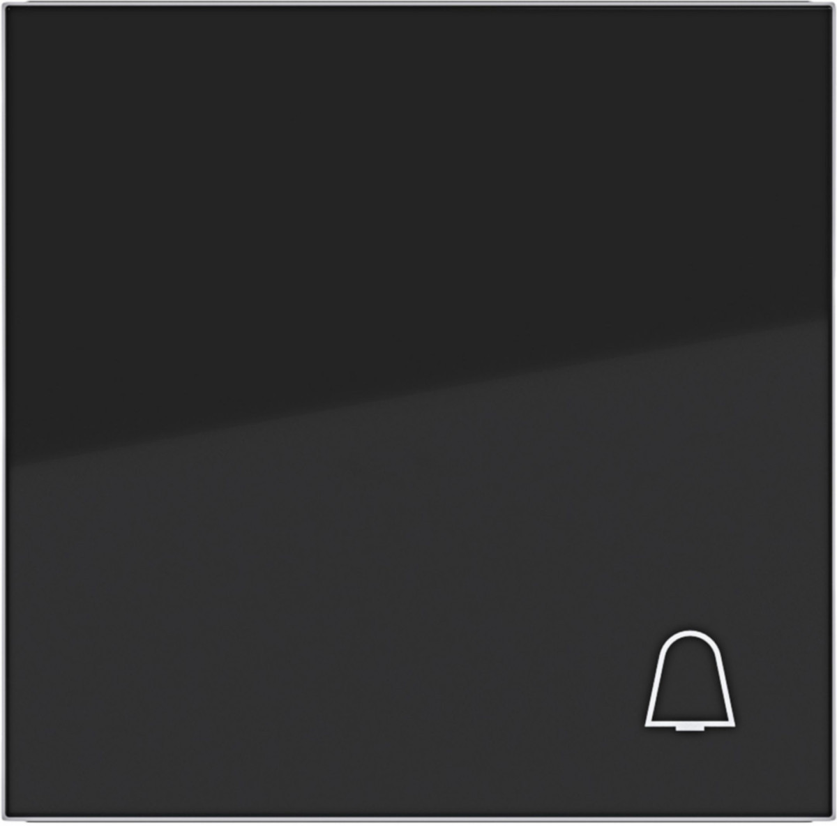 Hager A.x/C.x Wip 1-voudig, opdruk belsymb., A.X/C.X, nachtzwart glanzend