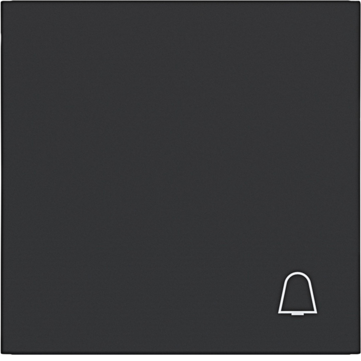 Hager A.x/C.x Wip 1-voudig, opdruk belsymb., A.X/C.X, nachtzwart mat