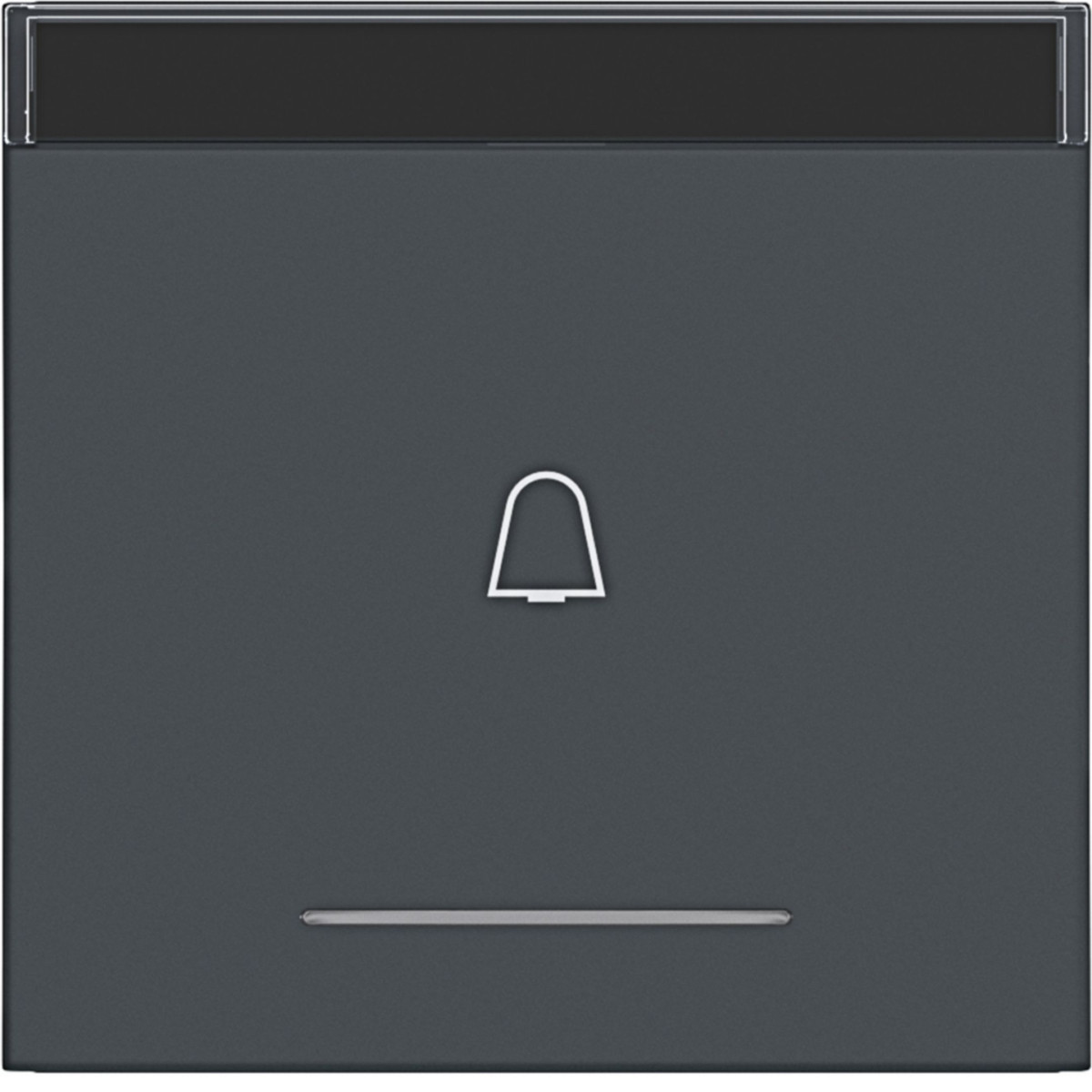 Hager A.x/C.x Wip 1-voudig, opdruk belsymb., heldere lens, A.X/C.X, antraciet