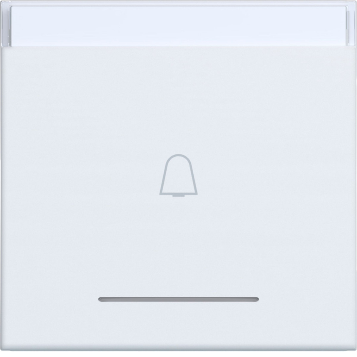 Hager A.x/C.x Wip 1-voudig, opdruk belsymb., heldere lens, A.X/C.X, lichtwit mat