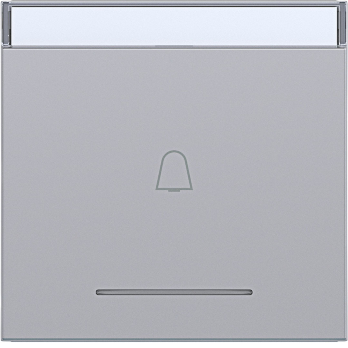 Hager A.x/C.x Wip 1-voudig, opdruk belsymb., heldere lens, A.X/C.X, titaan