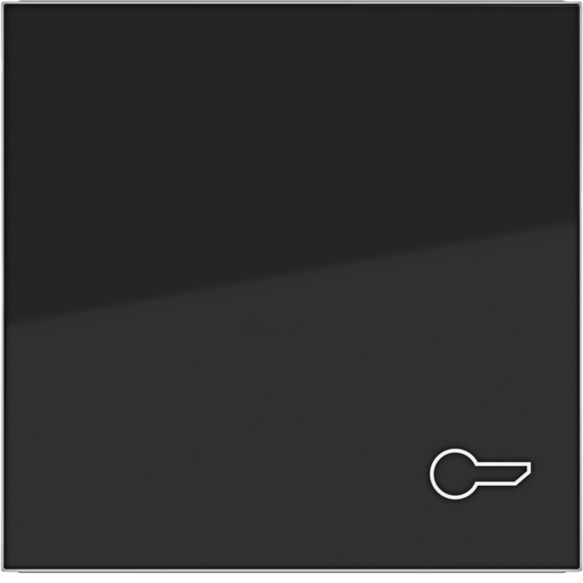 Hager A.x/C.x Wip 1-voudig, opdruk deuropenersymb., A.X/C.X, nachtzwart glanzend