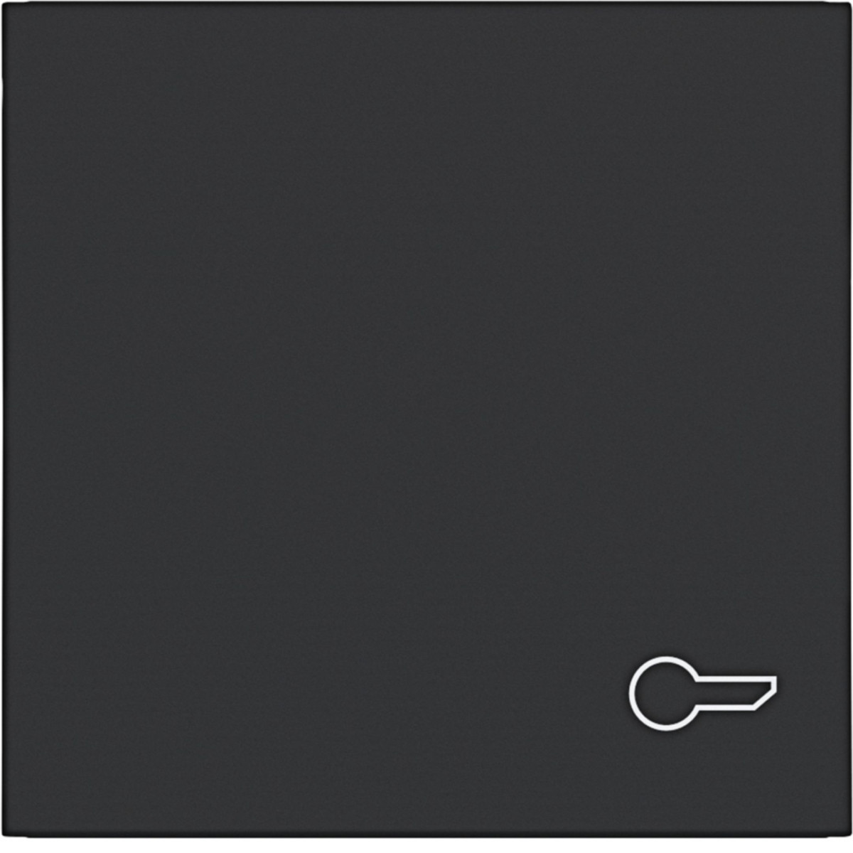 Hager A.x/C.x Wip 1-voudig, opdruk deuropenersymb., A.X/C.X, nachtzwart mat