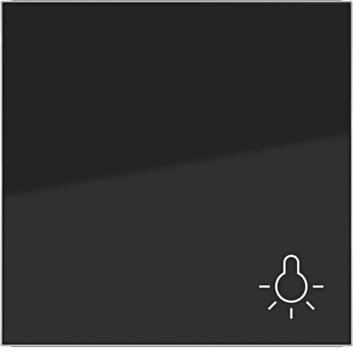 Hager A.x/C.x Wip 1-voudig, opdruk lichtsymb., A.X/C.X, nachtzwart glanzend