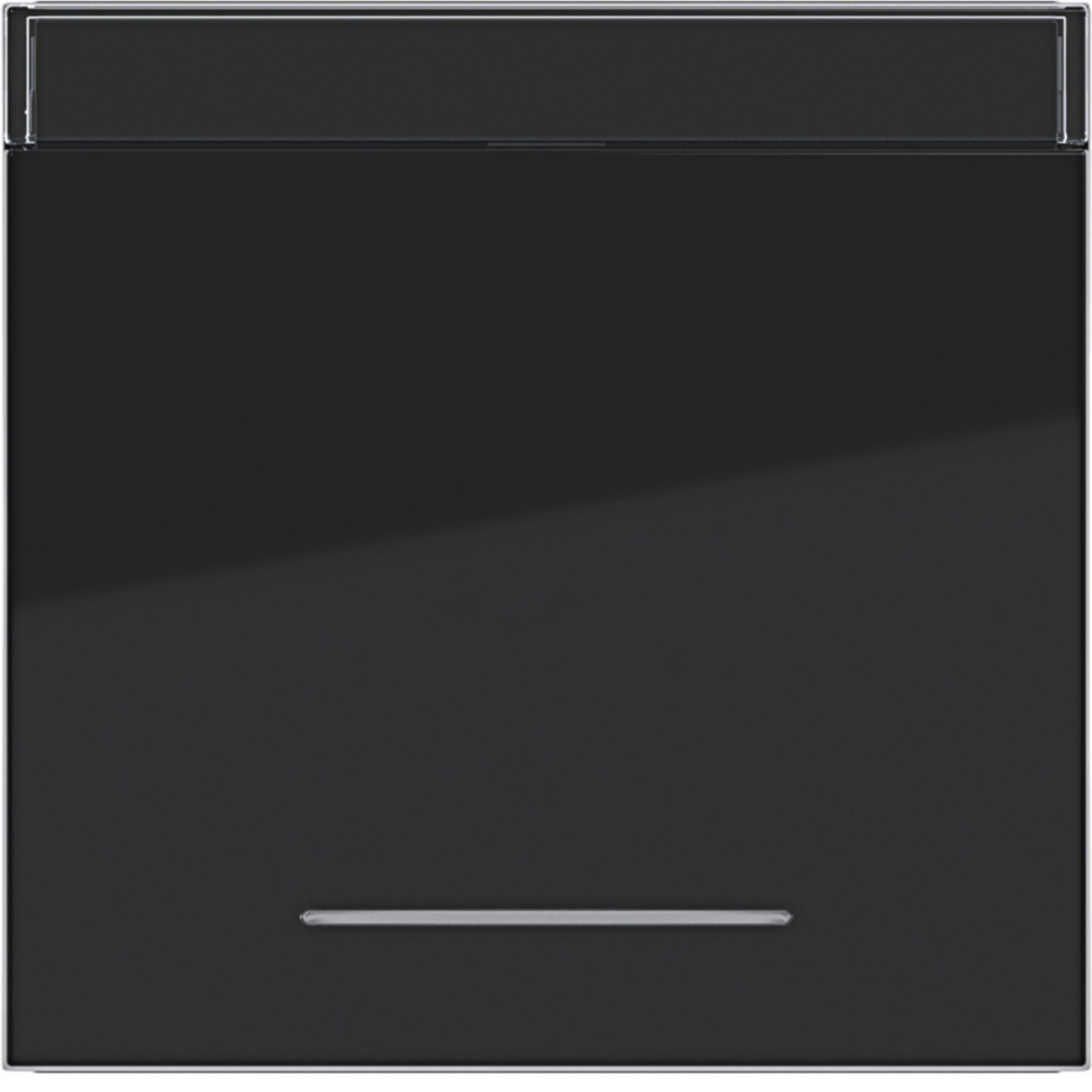 Hager A.x/C.x Wip 1-voudig, tekstveld, heldere lens, A.X/C.X, nachtzwart glanzend