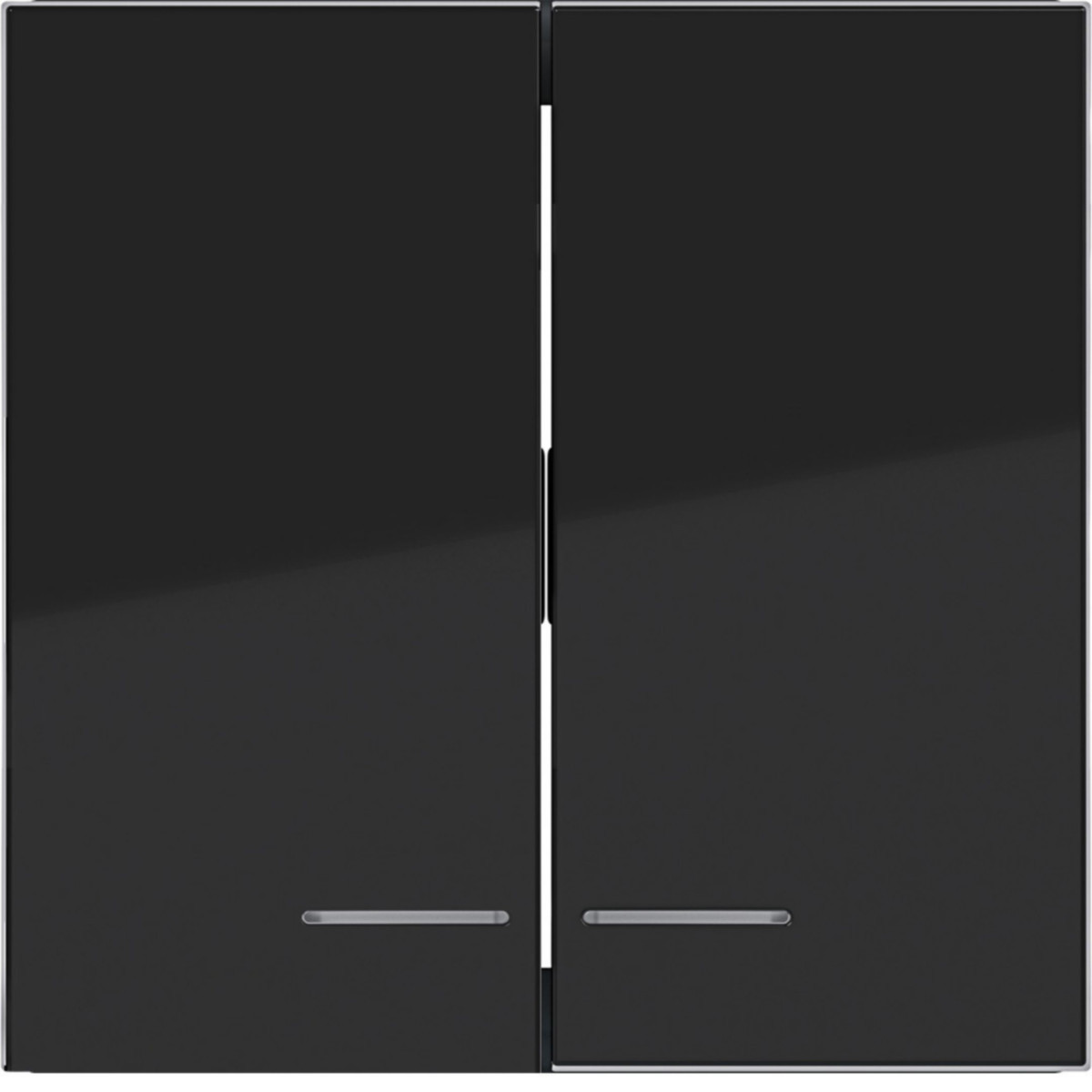 Hager A.x/C.x Wip 2-voudig, heldere lens, A.X/C.X, nachtzwart glanzend