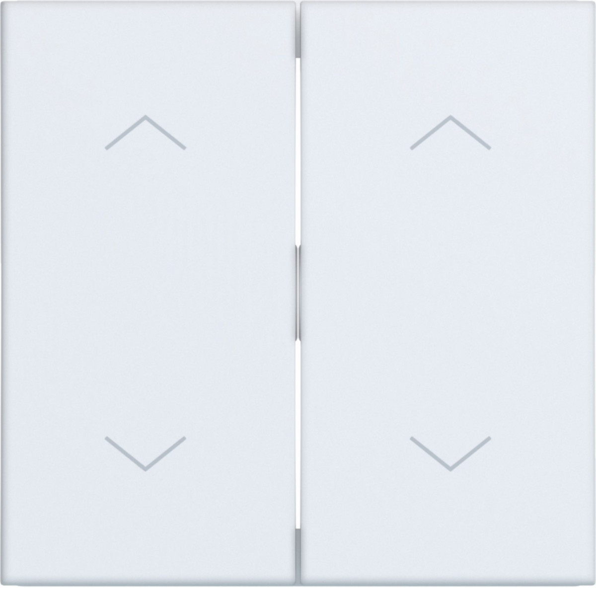 Hager A.x/C.x Wip 2-voudig, met opdruk twee pijlensymb., A.X/C.X, lichtwit mat