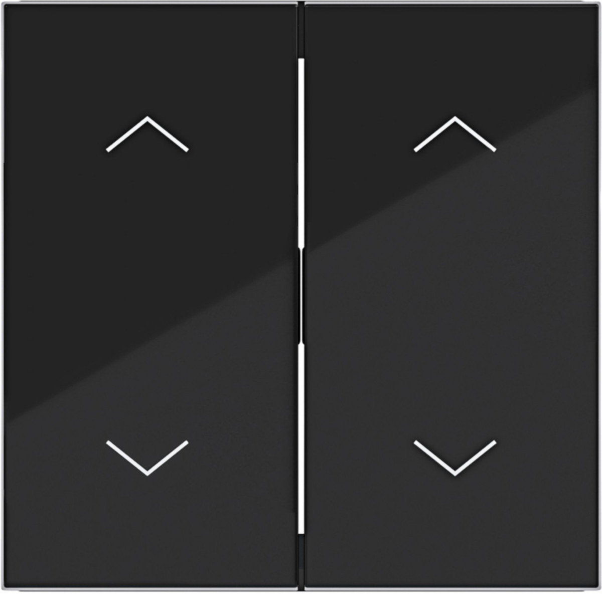 Hager A.x/C.x Wip 2-voudig, met opdruk twee pijlensymb., A.X/C.X, nachtzwart GLZ.