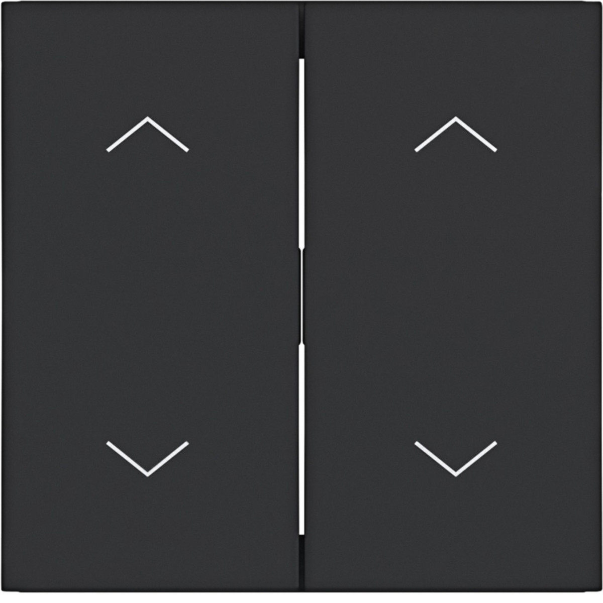 Hager A.x/C.x Wip 2-voudig, met opdruk twee pijlensymb., A.X/C.X, nachtzwart mat