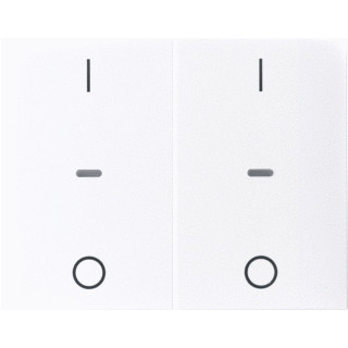 Berker K.1/K.5 tweedelige wip aan-/uit-schakelaar wit