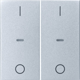 Berker S.1/B.3/B.7 tweedelige wip aan-/uit-schakelaar aluminium