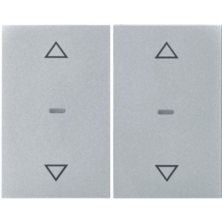 Berker K.1/K.5 tweedelige wip aan-/uit-schakelaar aluminium