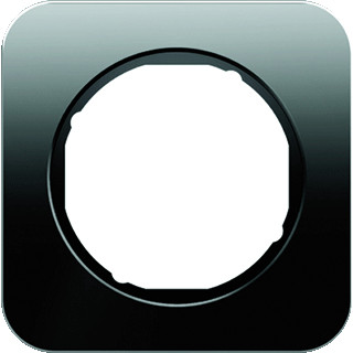 Hager Berker R.1 afdekraam 1-voudig glas zwart