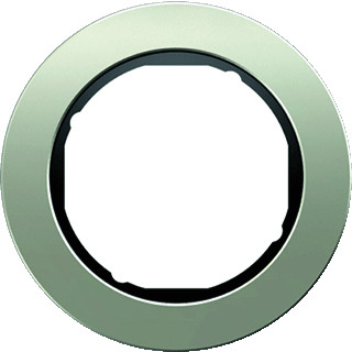 Hager Berker R.classic afdekraam 1-voudig edelstaal (binnenring zwart)