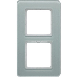 Berker Q.7 afdekraam 2V horizontaal en verticaal wit ip20