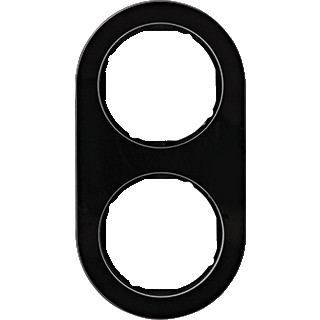 Hager Berker R.classic afdekraam 2-voudig glas zwart