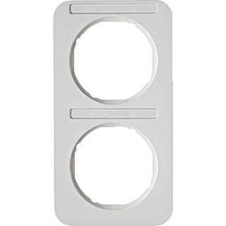 Berker R.1 afdekraam 2V verticaal wit ip20