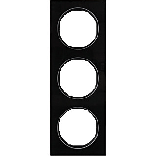 Hager Berker R.3 afdekraam 3-voudig glas zwart