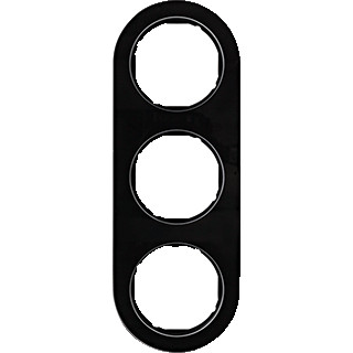 Hager Berker R.classic afdekraam 3-voudig glas zwart