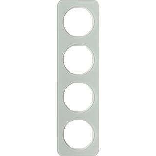 Hager Berker R.1 afdekraam 4-voudig glas polarwit