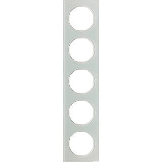 Hager Berker R.3 afdekraam 5-voudig glas polarwit