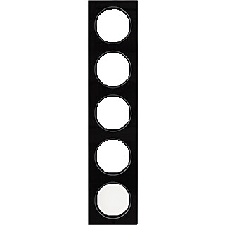 Hager Berker R.3 afdekraam 5-voudig glas zwart