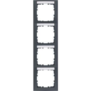 Berker S.1 afdekraam 4V verticaal antraciet ip20