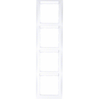 Berker S.1 afdekraam 4V verticaal wit ip20