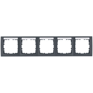 Berker S.1 afdekraam 5V horizontaal antraciet ip20
