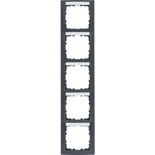 Berker S.1 afdekraam 5V verticaal antraciet ip20